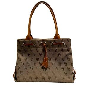 Dooney‎ & Bourke Mini Tassel Bag Purse Brown Womens